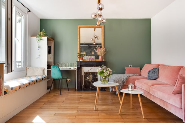 Séjour optimisé-renovation-logement-Paris