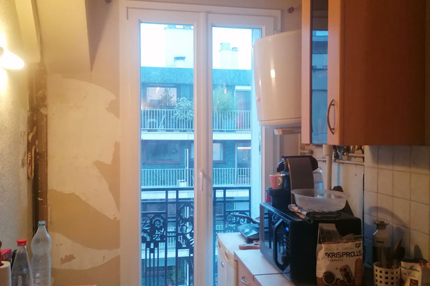 Cuisine avant travaux-renovation-appartement-Paris