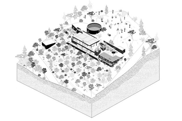 Axonométrie du terrain-construction-maison-Taormine