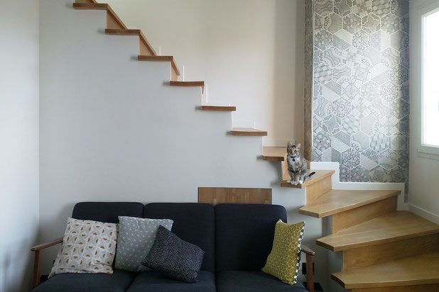 Montée d'escalier-renovation-appartement-Maisons-Alfort