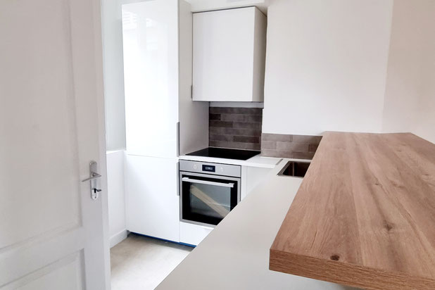 Cuisine ouverte-renovation-appartement-Paris