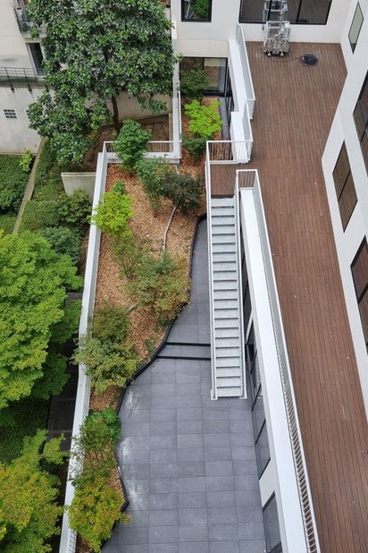 Jardin arrière-renovation-bureaux-Montrouge