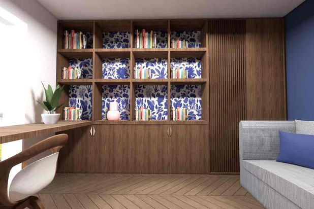 Chambre d'ami - bureau-renovation-appartement-Montpellier