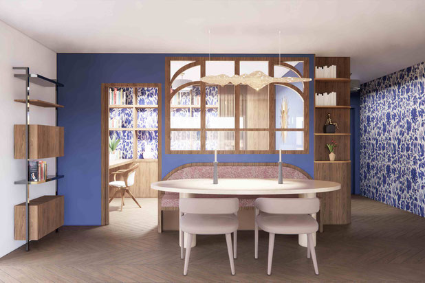 Salle à manger-renovation-appartement-Montpellier