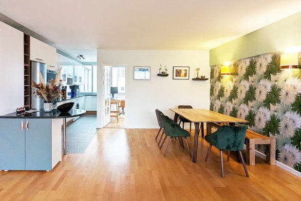 Cuisine ouverte-renovation-appartement-Courbevoie