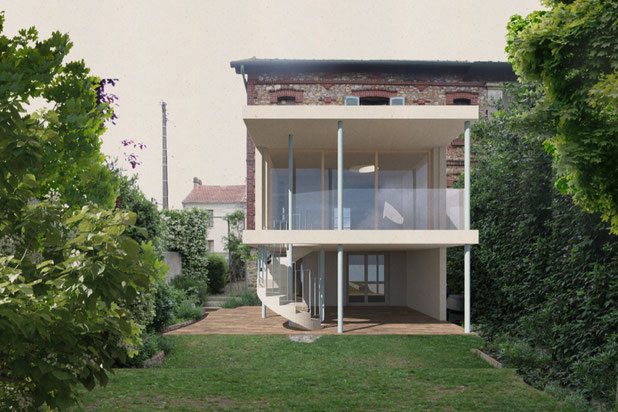 Façade Sud-agrandissement_extension-maison-Andrésy