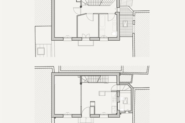 Plans existant-surelevation-maison-Le Kremlin-Bicêtre