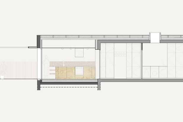 Coupe appendice-agrandissement_extension-maison-Villejuif
