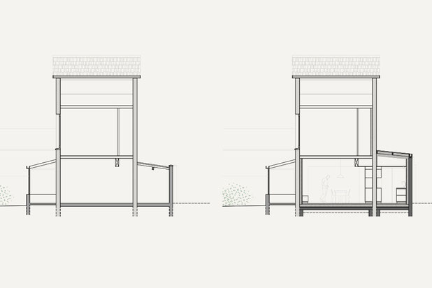Coupe transversale-agrandissement_extension-maison-Villejuif