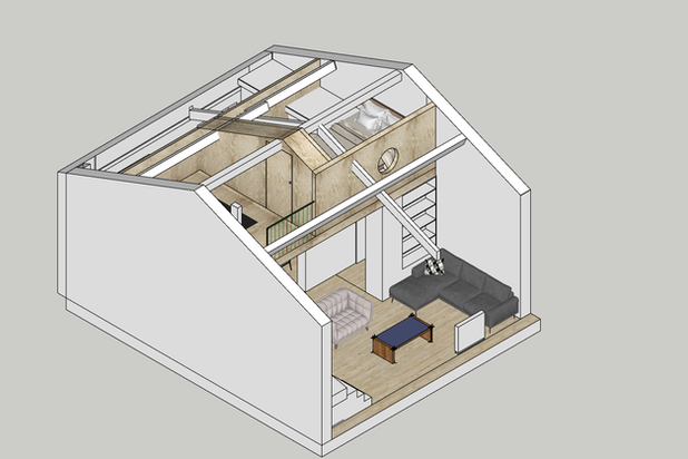 LOFT - AMENAGEMENT ET CREATION D'UNE MEZZANINE-amenagement-appartement-Saint-Jean-de-Luz
