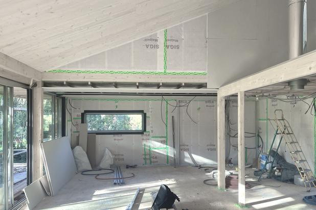 Chantier en cours - Le séjour-construction-maison-Saint-Julien-du-Sault