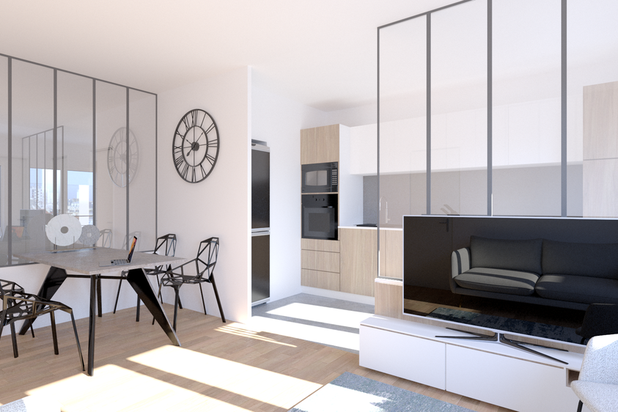 3D salon-renovation-appartement-Courbevoie