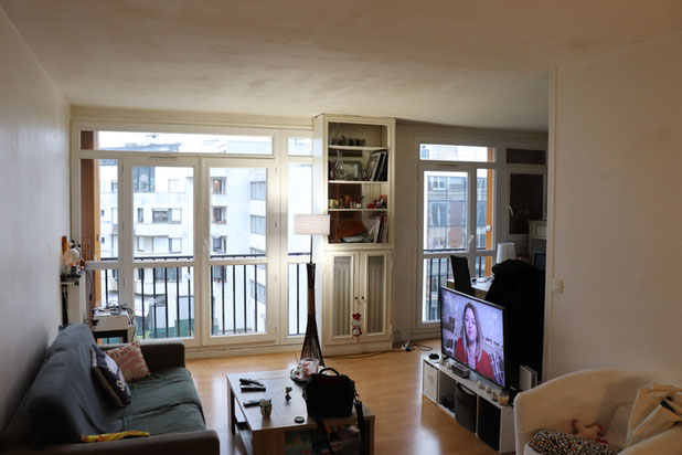 Avant (salon)-renovation-appartement-Courbevoie