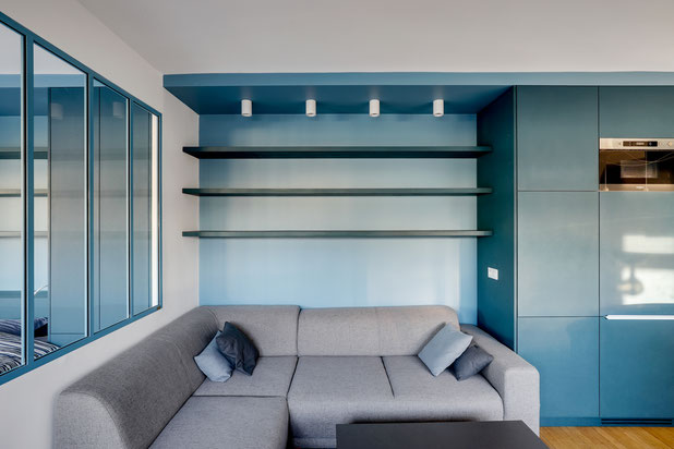 Espace salon-renovation-appartement-Paris