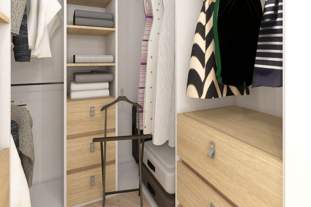 Vue du dressing-renovation-appartement-Mandelieu-la-Napoule