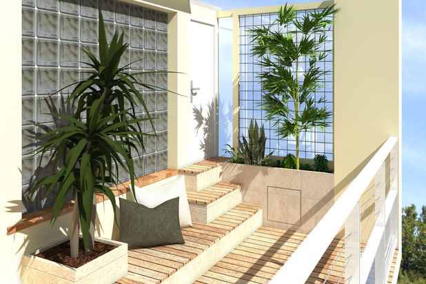 Vue de la terrasse-renovation-appartement-Mandelieu-la-Napoule