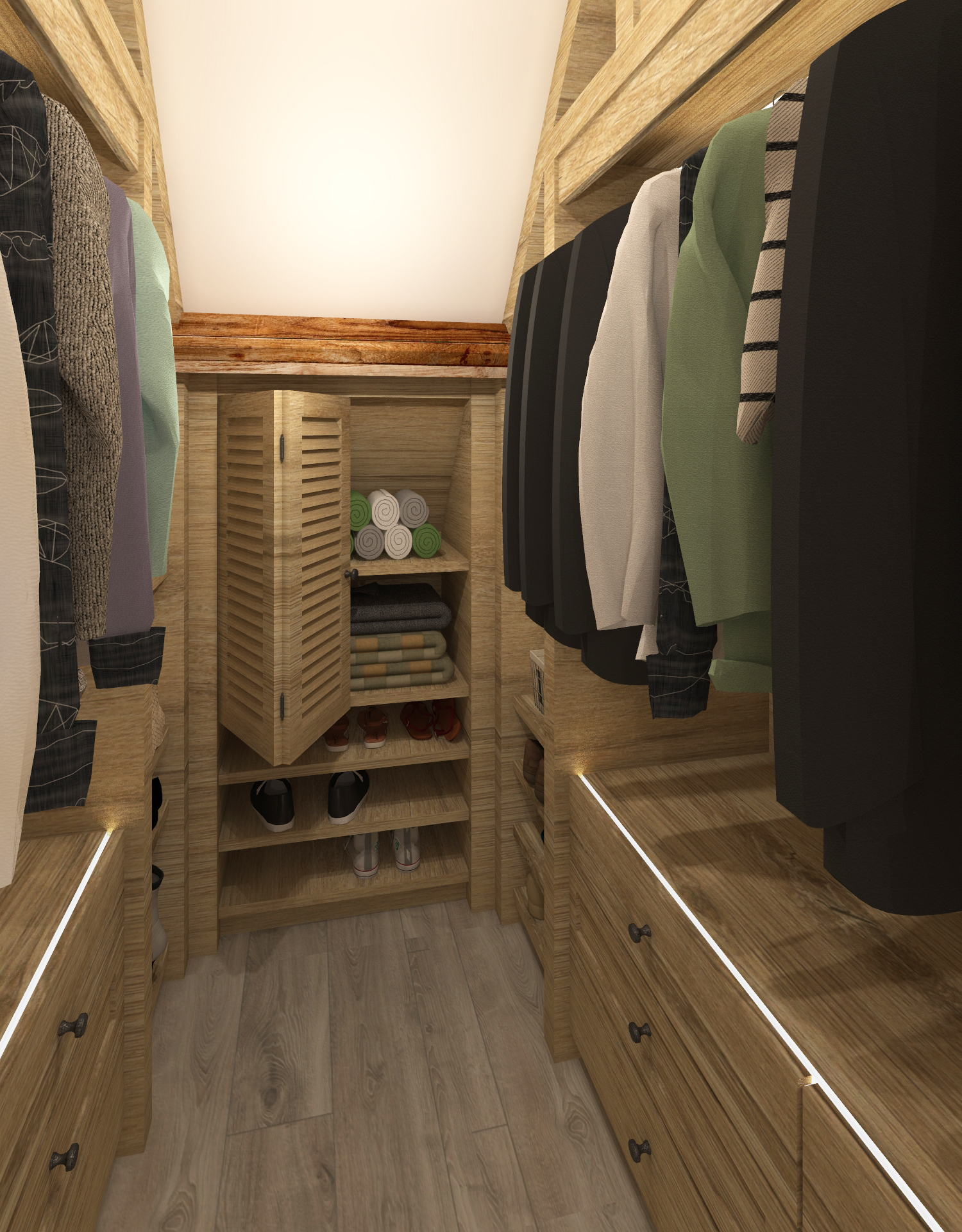 Le dressing à la campagne – rénovation de maison Pas-de-Calais