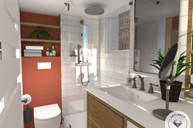Vue de la salle de bain 2-renovation-appartement-Lille