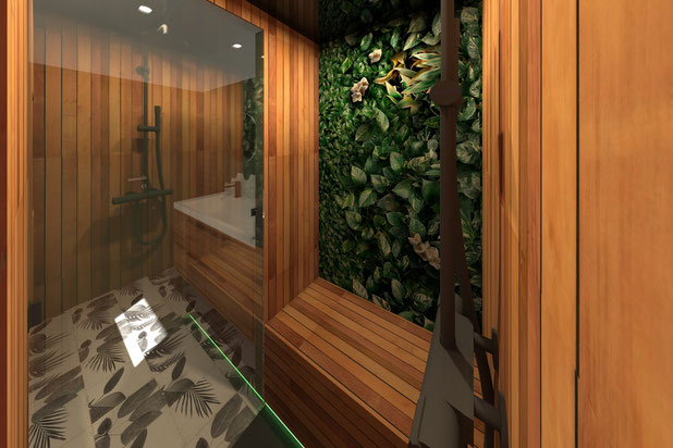 Vue de la douche-construction-maison-Savy-Berlette