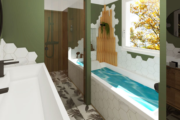 Vue de la salle de bain-construction-maison-Savy-Berlette