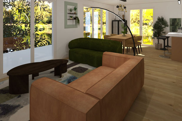Vue du salon-construction-maison-Savy-Berlette