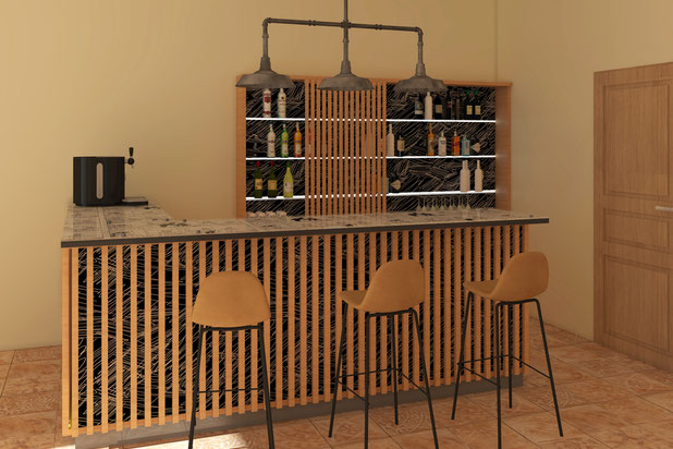 Vue du bar-amenagement-maison-Savy-Berlette