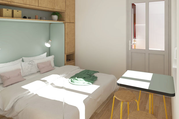 Vue de la chambre-renovation-maison-Saulty
