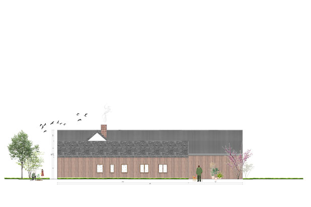 Façade est-construction-local-Boutigny-Prouais