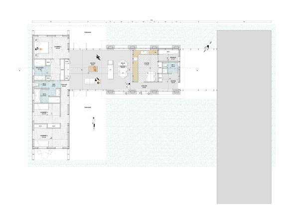Plan de la maison individuelle-construction-local-Boutigny-Prouais