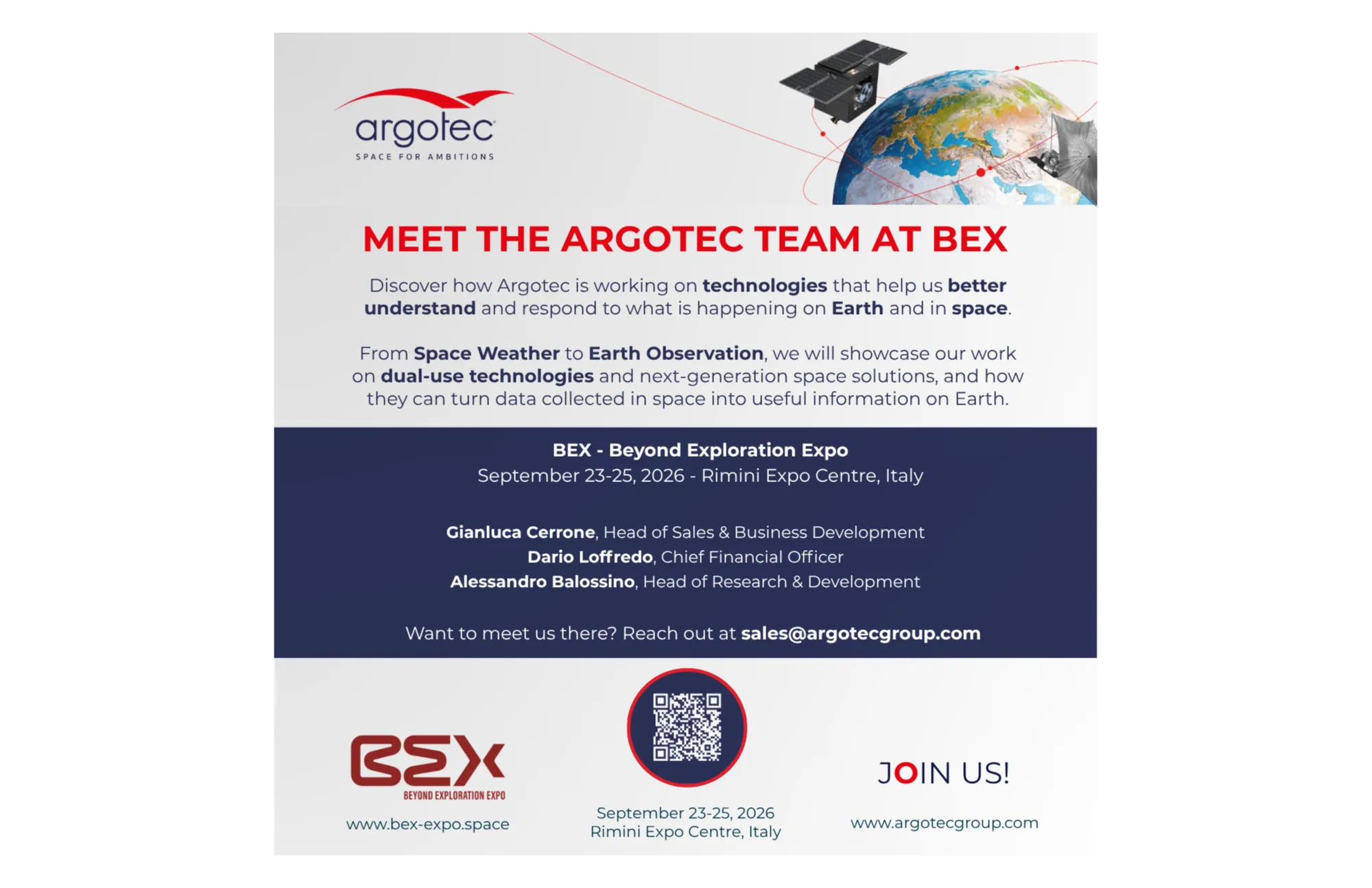 Argotec at BEX – Beyond Exploration Expo 2026-image