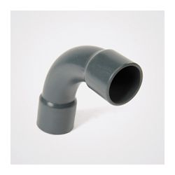 PVC DRUK BOCHT GRIJS 50MM 90° LIJMMOF PN16 LANG