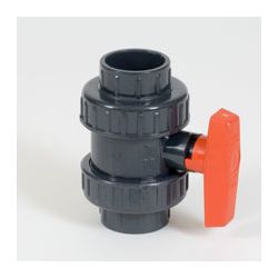 PVC DRUK KOGELKRAAN GRIJS 50MM LIJMMOF