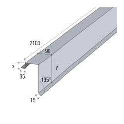 METAAL WINDVEER BRUIN L=2.10M RAL8019