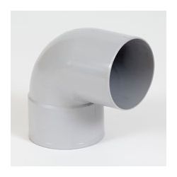 PVC EAU PLUIE COUDE GRIS PERLE 80MM 87° M/F