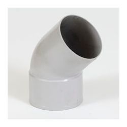 PVC EAU PLUIE COUDE GRIS PERLE 80MM 45° M/F