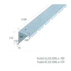 METAAL MUURNOK GETAND ANTRA L=2.10M