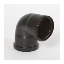 PP SANITAIR ZW BOCHT 90MM 90° MOF/MOF RINGMOF