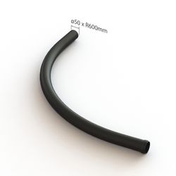 PVC STRAALBOCHT ZWART 50MM