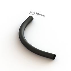 PVC STRAALBOCHT ZWART 75MM