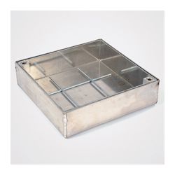 ALU KLINKERDEKSEL 60X 60CM/ 8CM+ 4 SLEUTELS