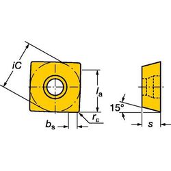 Sandvik - Wisselplaat 490R-08T308M-PL 1130 ( ex 1030)