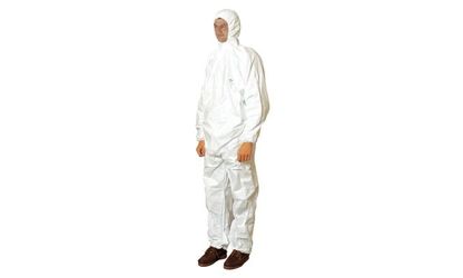 Wegwerpoverall tyvek® classic wit l - met kap - sluiting rits