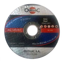 Outilac - Doorslijpschijf 125x1x22,2mm staal/inox Outilac