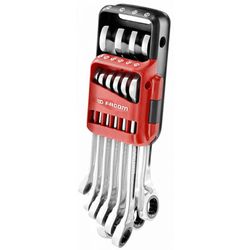 Facom - Set 10 anti slip steekringratelsleutels 467b.jp10 + Bestseller 2020 +