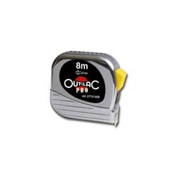 Outilac - Rolmeter verchroomd huis 3m x 16mm blokkeerknop en riemklem