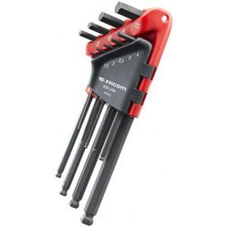 Facom - Set van 9 lange inbussleutels met ronde 83sh.jp9a + Bestseller 2020 +