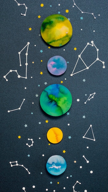 La ubicación de los cuerpos celestes en el espacio: planetas, estrellas, asteroides y cometas