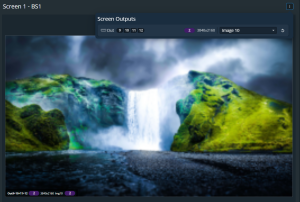 BS of 4K screen composed of 4 HD screens