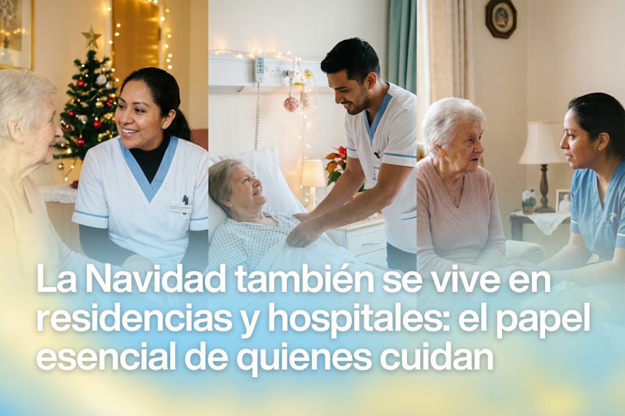 La Navidad también se vive en residencias y hospitales: el papel esencial de quienes cuidan