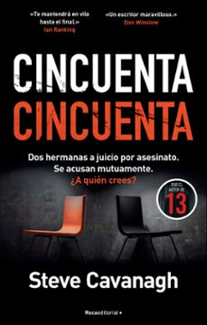 Eddie Flynn 2 Cincuenta Cincuenta, Steve Cavanagh 1 Portada libro Eddie Flynn 2 Cincuenta Cincuenta de Steve Cavanagh